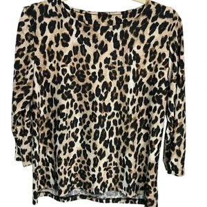 Adorable leopard print blouse, size 10